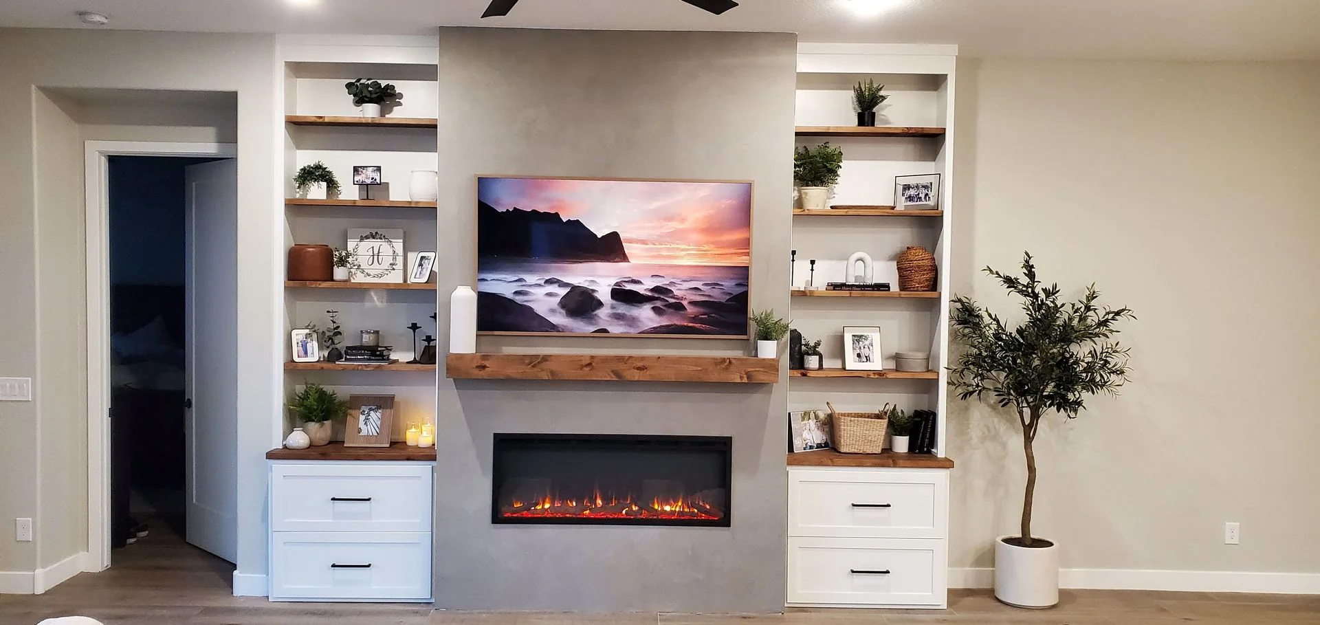 Living room addition with fireplace and built-ins, Surprise AZ